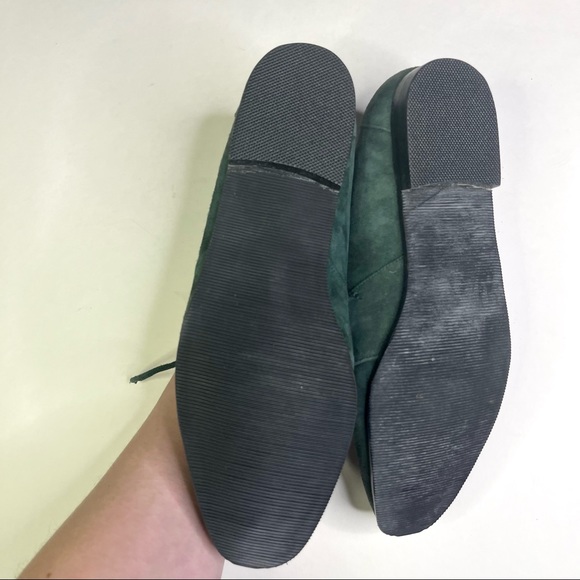 VTG 90s Summit Hill “Kristi” Green Suede Square Toed Flats - Picture 5 of 5